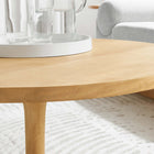 Modway - Lina Bois rond Table basse - Chêne-Base à piédestal effilé