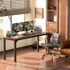 HOMCOM - Grand bureau d'ordinateur - 70,9 po L x 23,6 po l x 29,5 po H - brun rustique-Sert de table à manger et de petite table de conférence, usage polyvalent