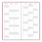 Letts of London - 2027 Agenda hebdomadaire mince Woodland - 5-7/8" x 3-1/8"- Rose - Mutlilingue-Objectifs annuels : personnel, bien-être et santé, relations, études, travail, finances