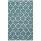 Modway - Solvea Treillis marocain Tapis Shag de 8 pi l x 10 pi L - Bleu aqua et ivoire-Tapis marocain à treillis shag