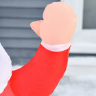 HOMCOM - Père Noël gonflable illuminé extérieur de 1 - 2 m avec boîte-cadeau-Couleur : Blanc, Rouge 