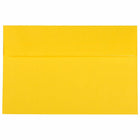 JAM Paper - Enveloppes d'invitation colorées A9 avec fermeture autocollante - 5 3/4 x 8 3/4 - jaune recyclé - paquet de 100-Cette enveloppe est fabriquée à partir de papier de 60 lb, a une finition lisse et une fermeture à bande adhésive Peel & Seal !