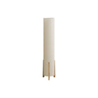 Monarch Specialties - Luminaire - 50 po H Lampadaire - 50 po H - Abat-Jour Ivoire / Crème - Contemporain-Lampadaire décoratif de 50 pouces de haut avec une base cylindrique élégante en bois brun moderne et un abat-jour tour en lin ivoire