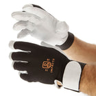 IMPACTO® BG413 Grand Paire Gant Air Glove® Antivibrations, doigts complets, coussinet à Air paume/doigts/pouce, ANSI 10819-1