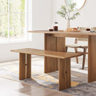 Modway - Amistad 46" Bois Banc - Noyer-Assemblée requise