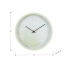 Monarch Specialties - 9117 Horloge Murale Juvénile Rond de 12" - Visage Vert Clair/Cadre Vert-Le mécanisme sans tic-tac offre un environnement paisible, ce qui en fait un choix idéal pour les chambres à coucher, les bureaux ou tout autre espace où la sérénité est recherchée