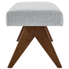 Modway - Lyra 47" Tissu tapis Banc - Gris clair-Conception polyvalente