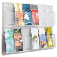 Safco - Presentoir de 12 brochures Reveal - Clair-Organisateur de litterature contenant 12 brochures