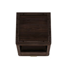 Manhattan Comfort - Ensemble de 2 tables de chevet modernes Evelyn 20" à 1 tiroir - Marron-Garantie limitée du fabricant de 30 jours