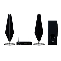 Sharp - Barre de son home cinéma 2.1 canaux HT-SPW135 avec caisson de basses sans fil et éclairage d'ambiance-Puissance totale de sortie : RMS 150W