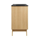 Modway - Soma 48" Meuble de salle de bain à double lavabo - Noir de chêne-Finition du grain du bois