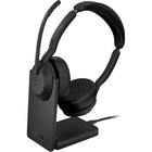 Jabra - Casque sans fil stéréo USB-A Evolve2 55 Link380a avec support - Teams-Connectivité Bluetooth et USB