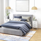HOMCOM - Tables de nuit avec poignées rondes pour chambre à coucher - blanc - lot de 2-Patins antidérapants protègent délicatement le sol 
