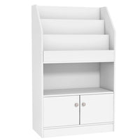 Qaba - Organisateur de rangement pour jouets, étagère pour livres pour enfants, chambre, crèche - blanc-Grand espace de rangement pour jouets, livres et objets de collection  
