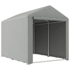 Outsunny abri portable 5,2 pi x 7,2 pi - gris clair-Peut accueillir facilement 3 vélos, une moto ou des outils de jardinage  
