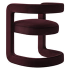 Modway - Winslow Tonneau Performance Velvet Chaise à manger - Mûrier-8