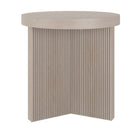 Hudson&Canal - Table d'appoint ron Holm 22" L - Aulne blanc-Le plateau de table a une capacité de poids de 50 lb