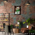 Jake Oettinger Stars 2025 Playoffs - Toile encadree - 22" x 31"-Sous licence officielle de la LNH et de l'AJLNH