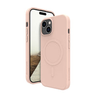dbramante1928 - Étui MagSafe Greenland Pro pour iPhone 15 - Rose Sable-Fabriqué à partir de plastique 100 % recyclé et recyclable certifié GRS (1 étui = équivalent à 2 bouteilles de plastique de 0,5 L)