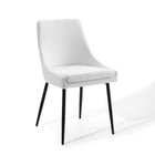 Modway - Viscount Tissu rembourré Chaises de salle à manger Ensemble de 2 - Noir Blanc-Capacité du poids de la chaise : 300 lbs.