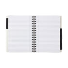Cambridge - Carnet à onglets - 8" x 6" - Noir-Fermeture élastique et pages perforées 