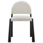 Modway - Hayley Tissu rembourré Fauteuil d’appoint de salle à manger - Crème noire-9