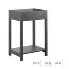 Modway - Altura 24" Armoire de toilette de salle de bain (lavabo non inclus) - Gris-Construction en MDF et panneau de particules