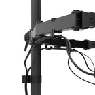 Kanto - Support de bureau pour moniteur double - Clips de gestion des câbles - Noir-Clips de gestion des câbles inclus