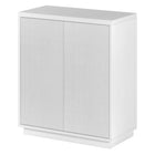 Hudson&Canal - Meuble d'appoint Alston 28 po de largeur - Blanc-La capacité de poids supérieure est de 45 lb, l'étagère du milieu peut supporter 25 lb, tandis que l'étagère inférieure peut supporter 35 lb