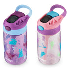 Contigo - Bouteilles d’eau antifuites pour enfants Aubrey, 414 mL (14 oz), paquet de 2, orchidée lapin-licorne et crème à la fraise-Plaisir conjugué à fonctionnalité : Son design novateur AUTOSPOUT comprend une paille en silicone robuste qui se relève par simple pression d’un bouton et se replie pour rester protégée lorsqu’elle n’est pas utilisée