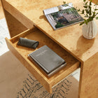 Modway - Hudson Bois de burl à deux tiroirs Bureau - Naturel-Table de coiffeuse polyvalente
