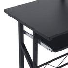HOMCOM - Bureau d'ordinateur avec plateau clavier - 35,4 po L x 19,7 po l x 39,4 po H - noir-La petite étagère supérieure peut être placée à gauche ou à droite selon vos besoins