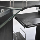 HOMCOM - Bureau d'ordinateur d'angle forme l support à clavier coulissant - 68,9 po L x 68,9 po l x 33,5 po H - noir-Couleur : Noir