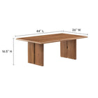 Modway - Amistad Bois Table basse - Noyer-Construction en bois massif de manguier