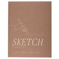 Gry Mattr - Carnet de croquis - 90 lb - Reliure sans coutures - 80 feuilles - Havane-80 feuilles de papier de haute qualité de 90 lb