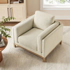 Modway - Roscoe Tissu Fauteuil - Ivoire-Silhouette à profil bas
