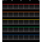 Teacher Created Resources - Tableau de poche de rangement noir, 35 pochettes, 32,5 po x 63,5 po-Parfait pour organiser les dossiers des étudiants, les jeux de dossiers, les formulaires et autres documents