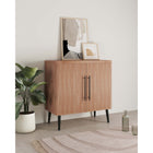 Manhattan Comfort - Jodie 31,1 po Buffet d’Appoint Style Mid-Century Modern - Érable-Recommandé pour un téléviseur jusqu'à 32 pouces