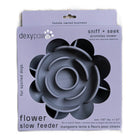 Dexypaws - Mangeoire lente Flower - Gris-Silicone de qualité alimentaire