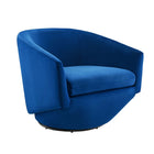 Modway - Series Performance Velvet Tissu Chaise pivotante - Marine-Chaise pivotante d’accent