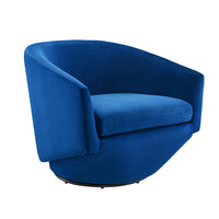 Modway - Series Performance Velvet Tissu Chaise pivotante - Marine-Chaise pivotante d’accent