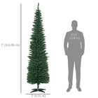 HOMCOM - Arbre de Noël Artificiel 7 Pieds Arbre Effilé Décoration Fête - Vert-les pointes des arbres offrent amplement d'espace pour les ornements décoratifs 