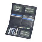 Roots - Portefeuille d'embrayage mince pour dames - Bleu marine -Cuir véritable