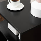 HOMCOM - Table d’appoint carrée - noir-Léger et peu encombrant 