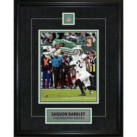 Saquon Barkley Pin & Plate Eagles - Impression encadree - 16" x 20"-Qualité supérieure - 8x10 framed
