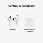 Apple - AirPods 4-Résistance À L'Eau, À La Sueur Et À La Poussière – Les AirPods 4 et leur étui de recharge ne craignent ni la pluie ni les entraînements intensifs, grâce à une résistance à l'eau, à la sueur et à la poussière certifiée IP54