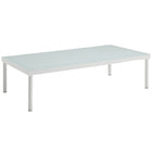 Modway - Harmony Terrasse extérieure Aluminium Table basse - Blanc-Table basse extérieure moderne