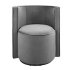 Modway - Della Performance Velvet Tissu Chaise pivotante - Gris-Capacité de poids : 330 lb