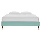 Modway - Harlow Performance Velvet Cadre complet de plate-forme, Monnaie-Poutre centrale renforcée et jambes de soutien