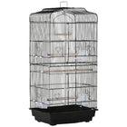 PawHut - Cage à oiseaux 36 po H avec poignée - noir-Volière avec suffisamment d'espace pour les petits oiseaux tels que les pinsons et les perruches 